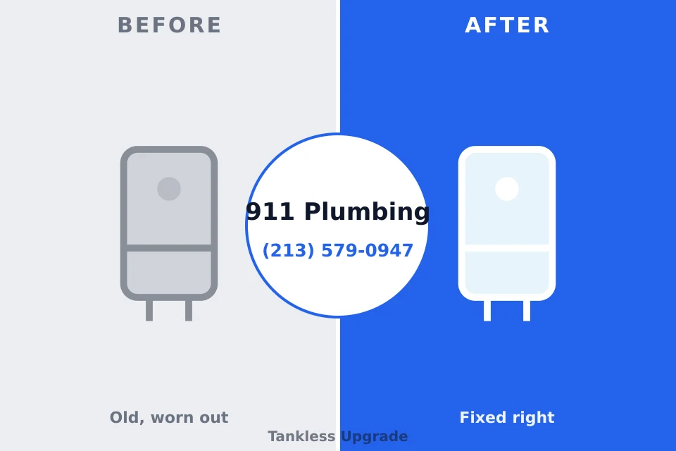 Before and after: plumbing repair Centerburg, OH